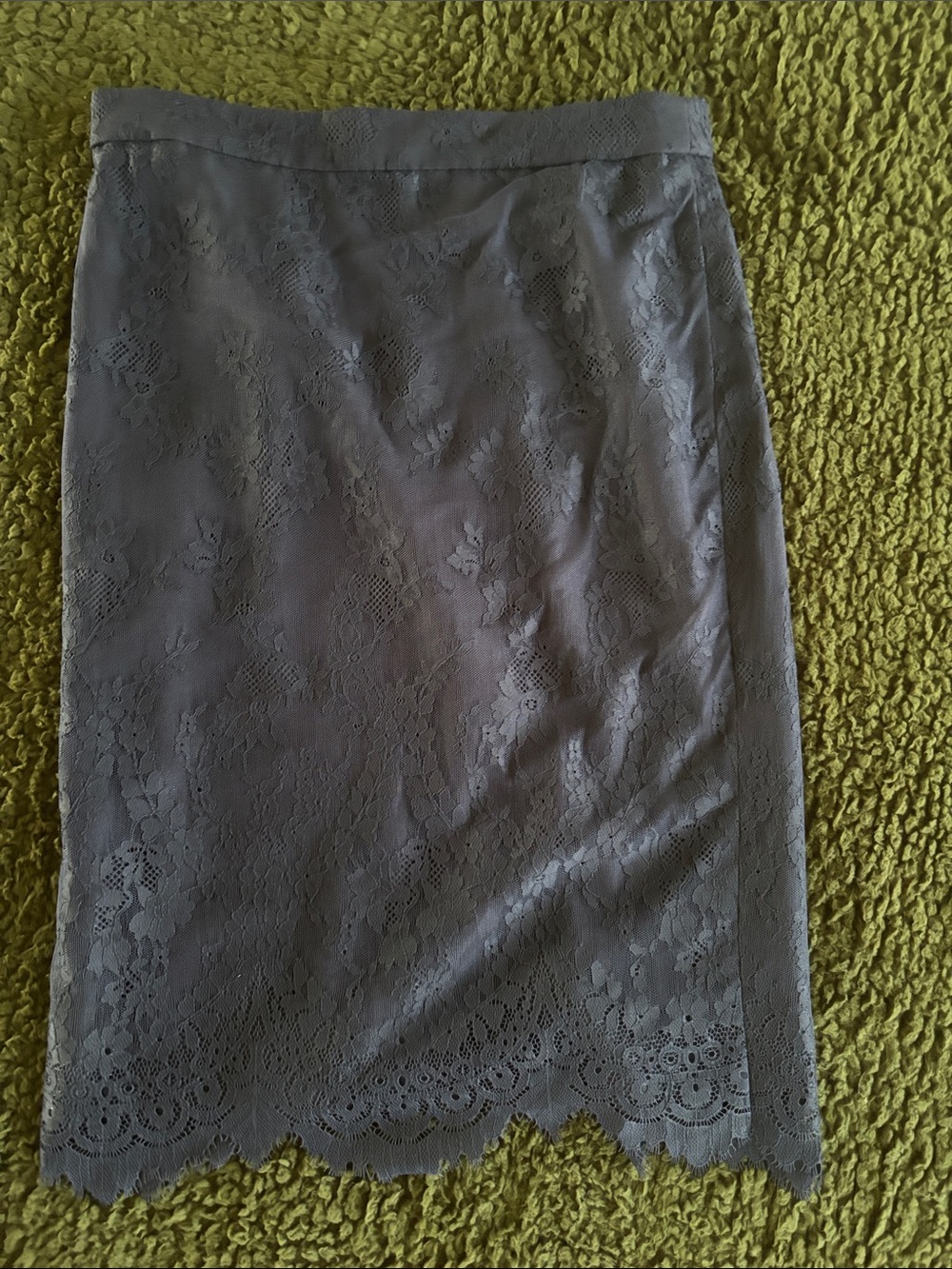 J. Crew Navy Lace Pencil Skirt